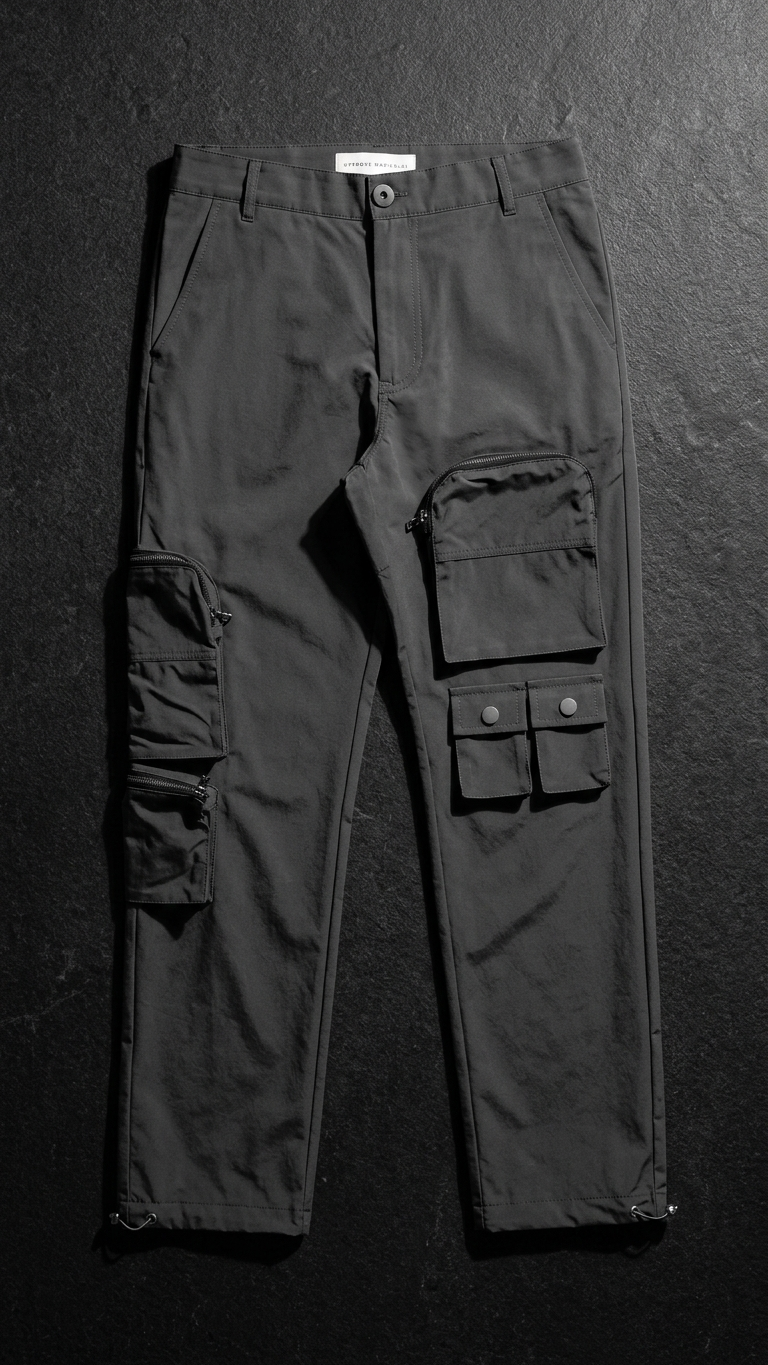 Relaxed Straight-Leg Cotton Cargo Pants – Multi-Pocket Utility Trouser