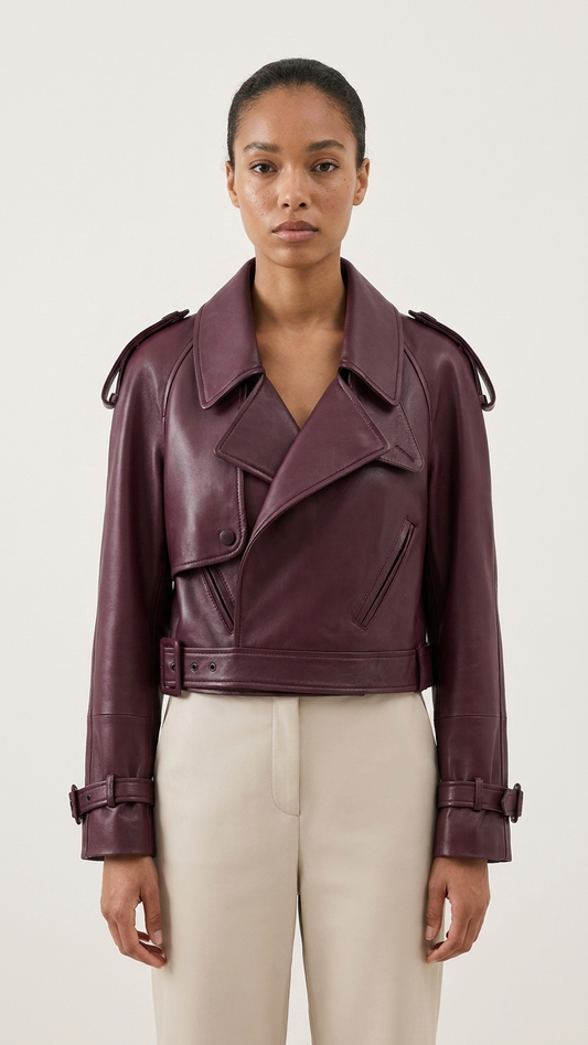 Antonia Deconstructed Leather Jacket – Luxury Asymmetrical Moto Outerwear