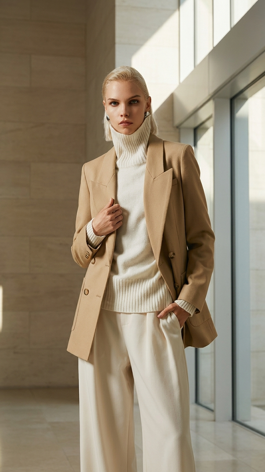 Valerie Structured Double-Breasted Blazer – Luxury Tailored Suit Jacket