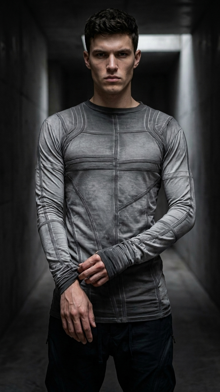 Dorian Deconstructed Asymmetric Long-Sleeve Top