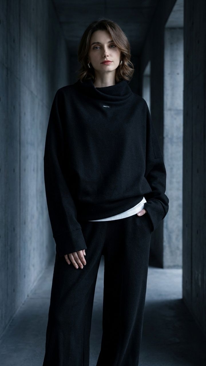 The Monolith Hoodie Set — Cotton Long Sleeve Pullover & Relaxed Jogger Two-Piece