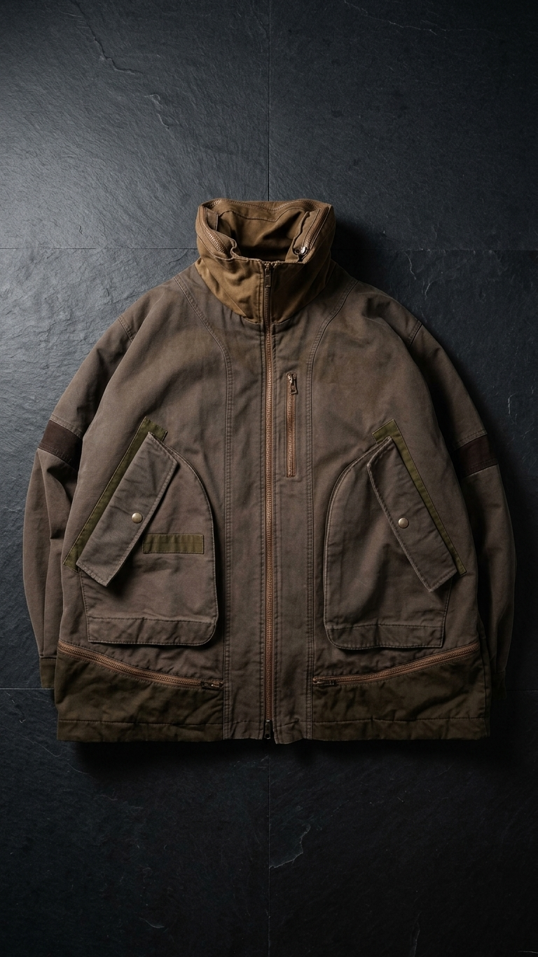 Silhouette Splicing Washed Old Cotton Clothes