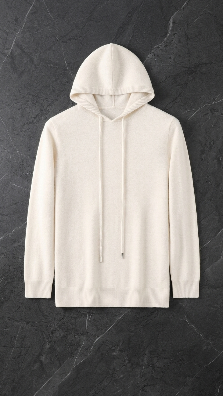Men's Hooded Cable-Knit Sweater – Relaxed Fit Quiet-Luxury Knitwear