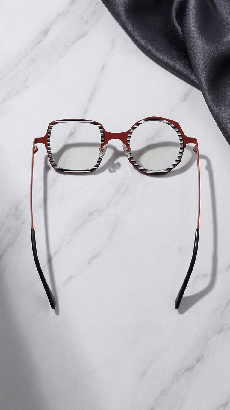 Asymmetric Handmade Metal Optical Frames