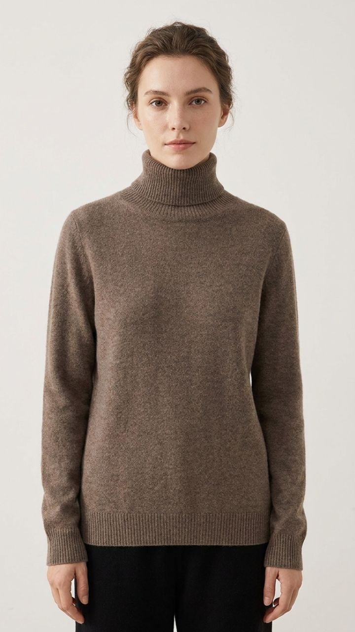 Cashmere High Neck Sweater — VYROXE Luxury Knitwear