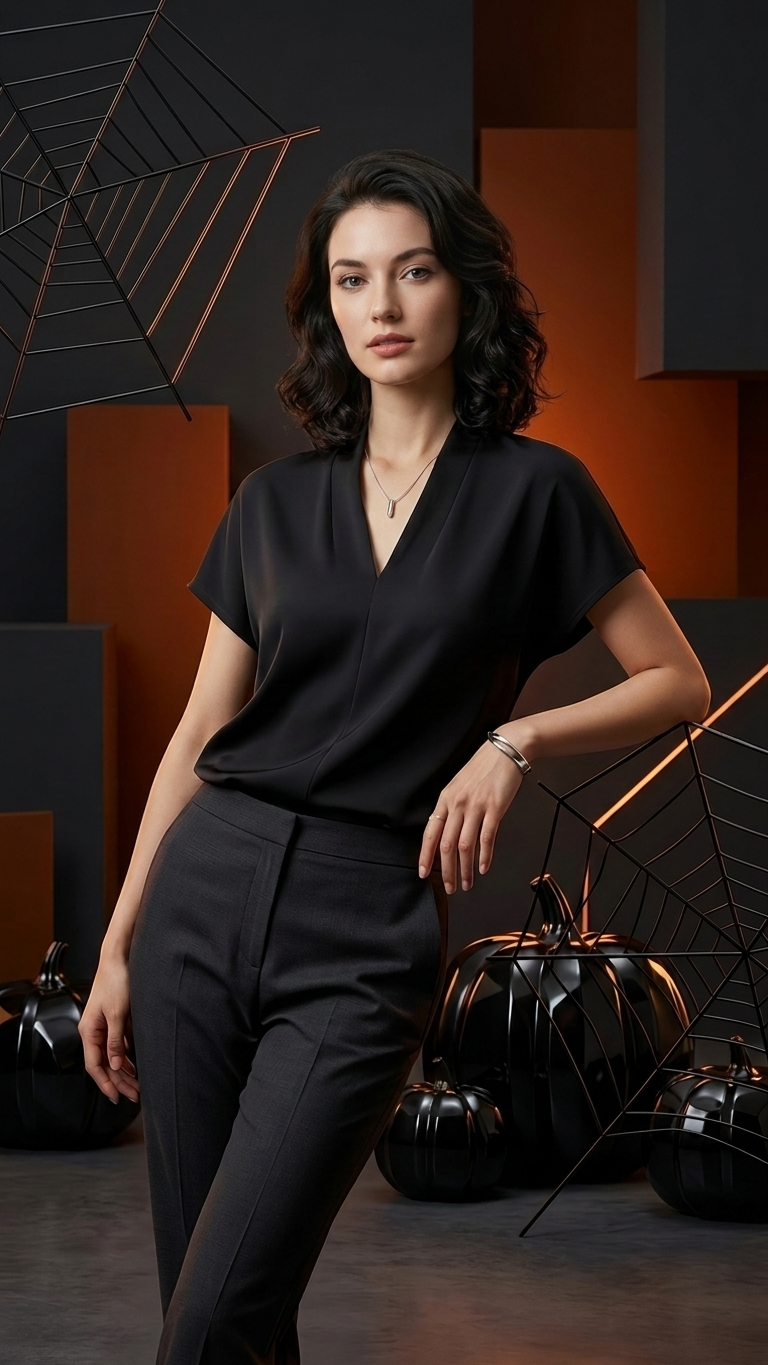 Draped V-Neck Short Sleeve Blouse Tops