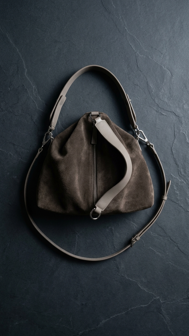 Slouchy Matte Leather Crossbody Bag — Large Capacity, 5 Neutral Tones