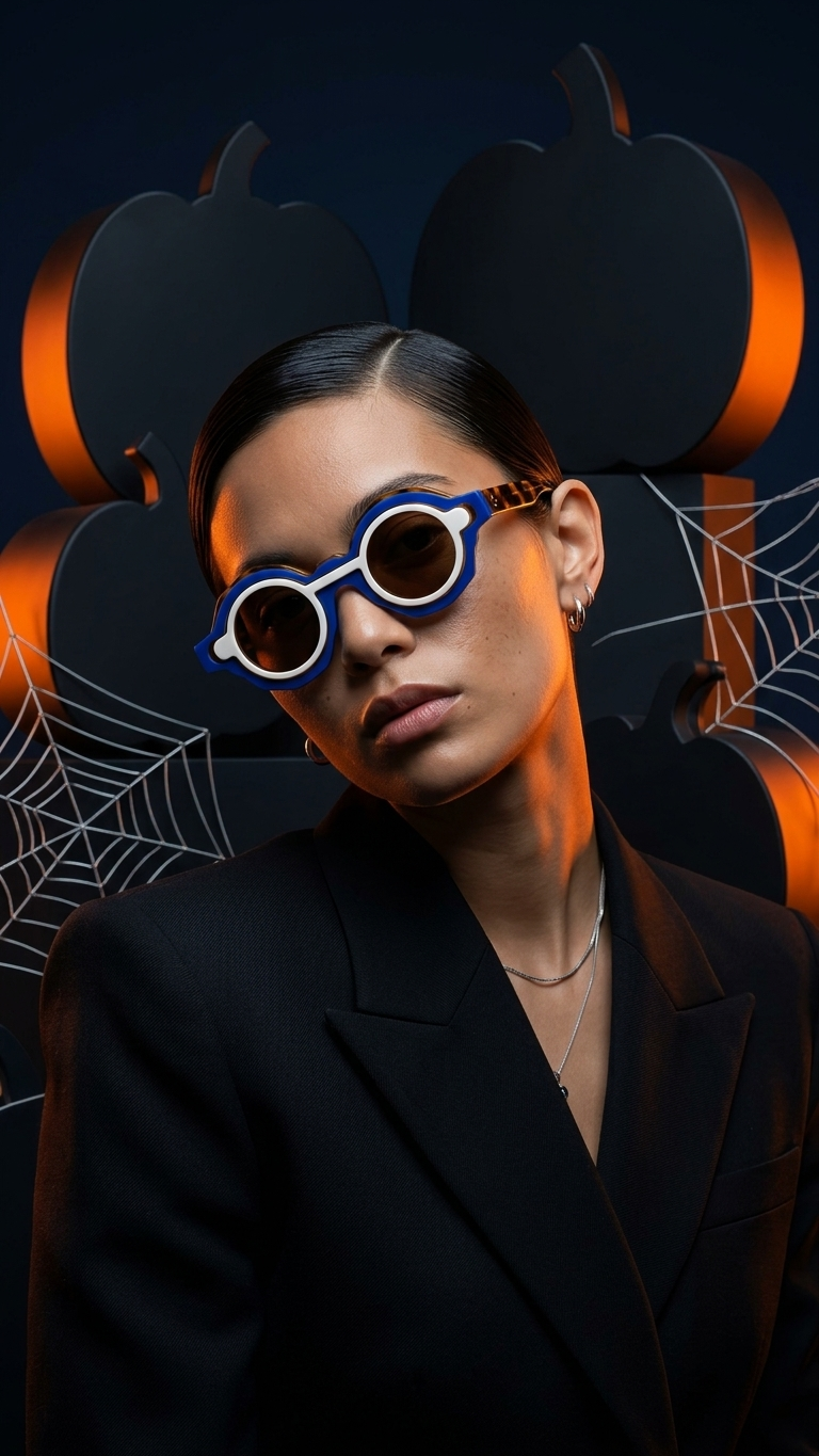Irregular Ring Sculptural Sunglasses — Architectural Statement Eyewear
