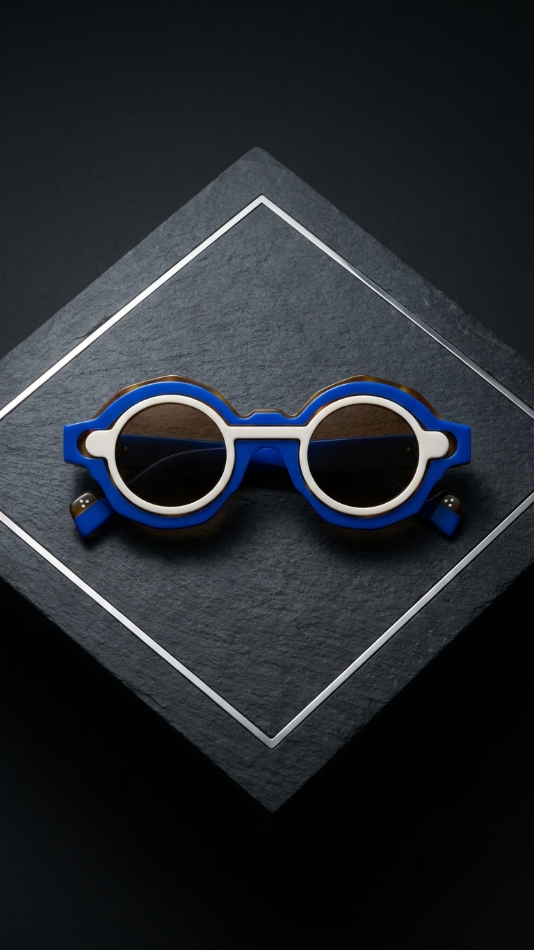 Irregular Ring Sculptural Sunglasses — Architectural Statement Eyewear
