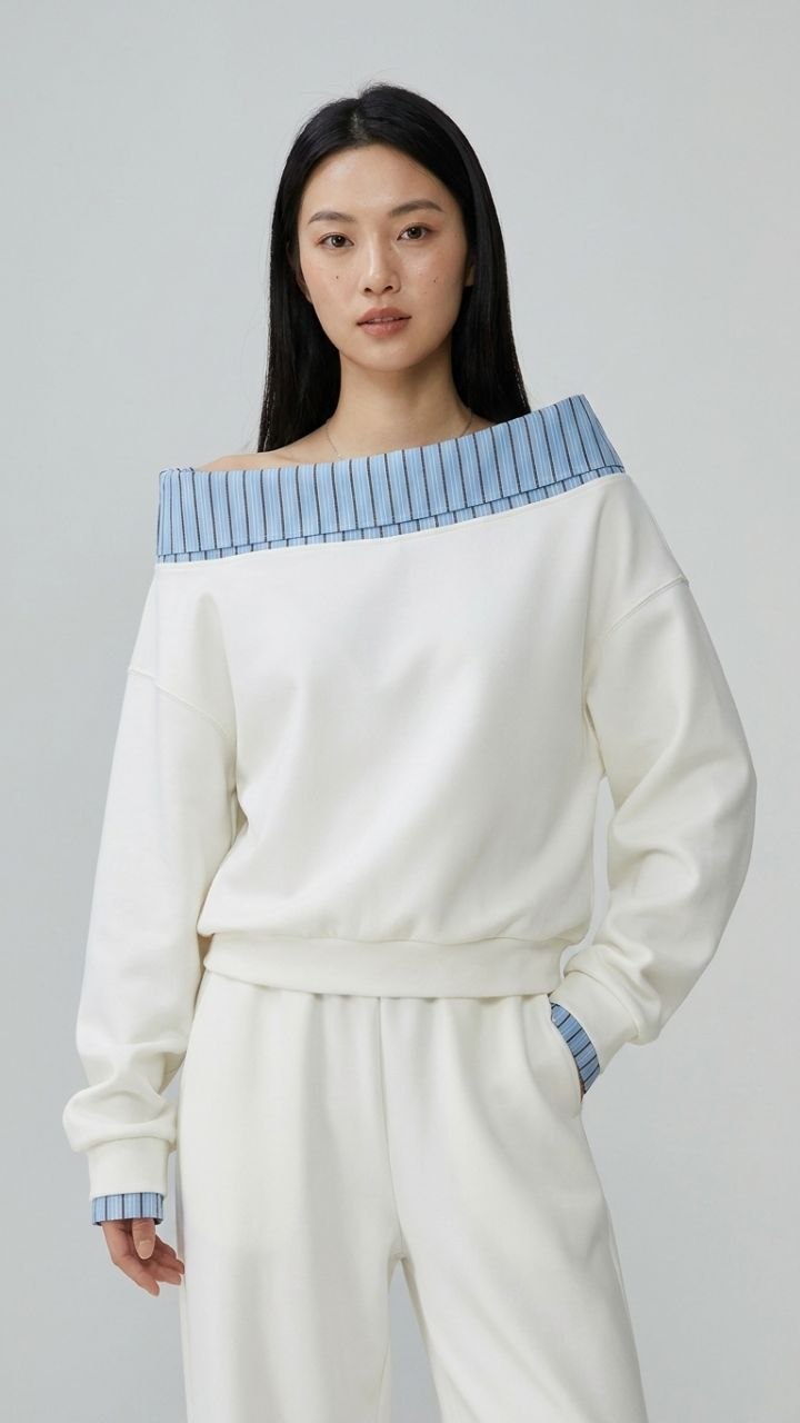 The Sloane Asymmetric Knit Set — Draped Shoulder Top & Wide-Leg Trousers