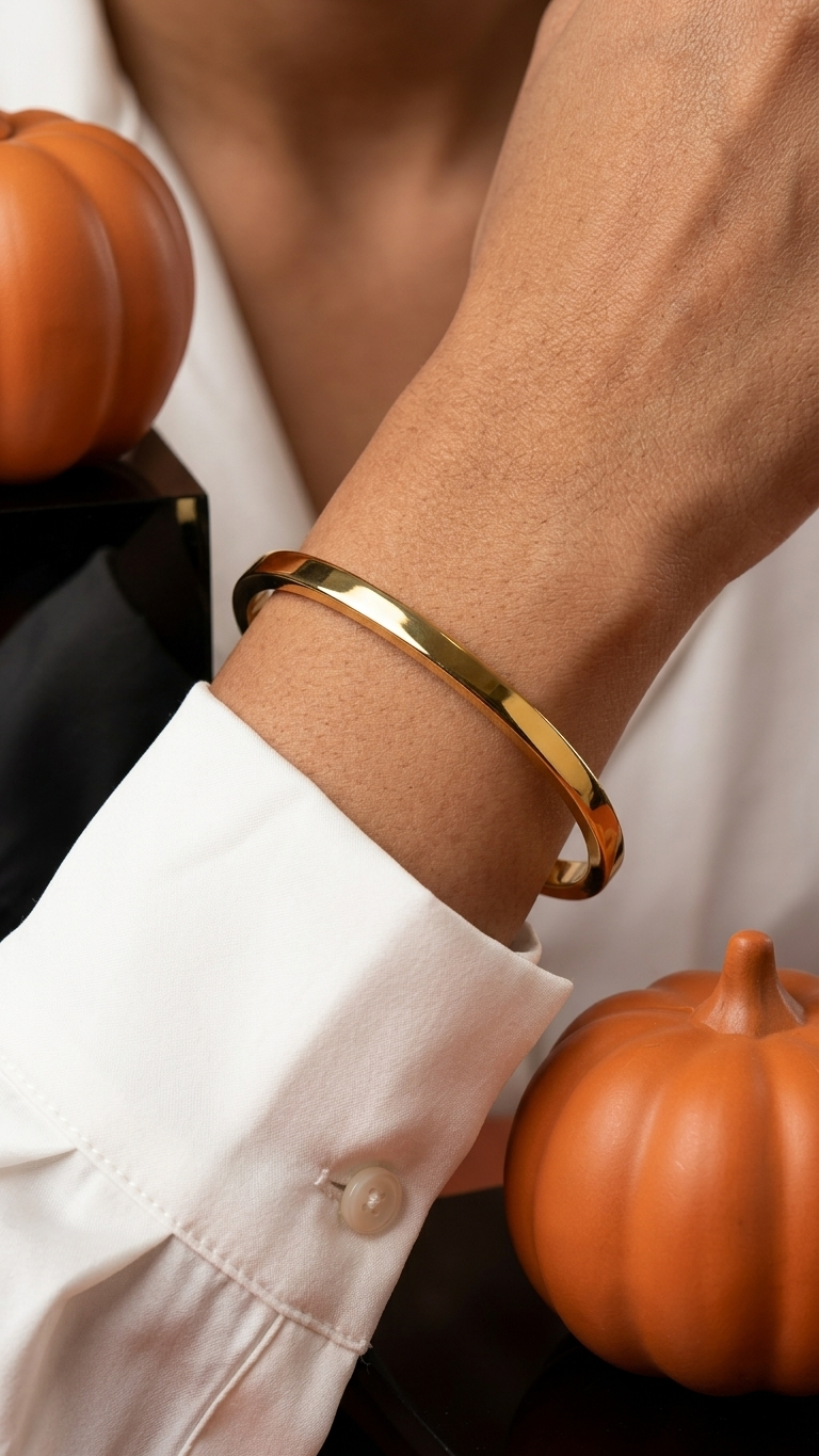 Minimalist Square-Line Open Cuff Bracelet, Luxury Sterling Silver