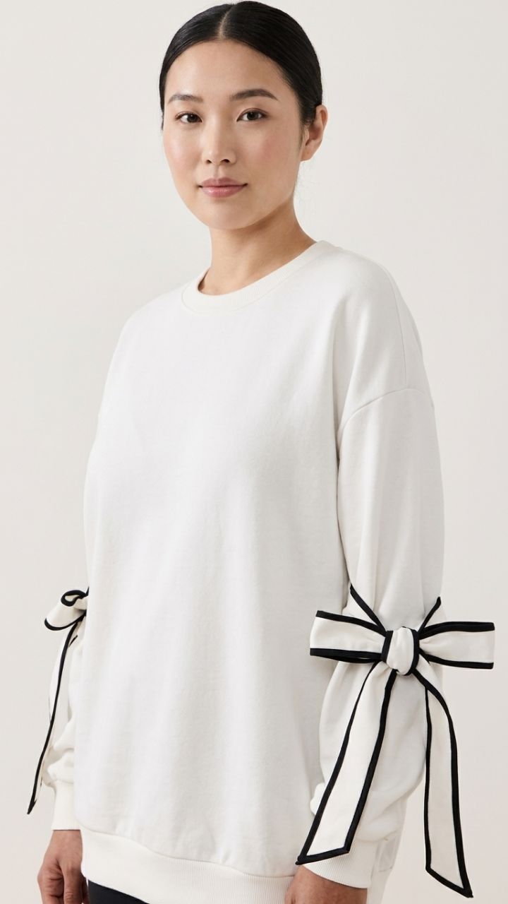 Bow Detail Slim Fit Sweatshirt — VYROXE Elevated Essentials