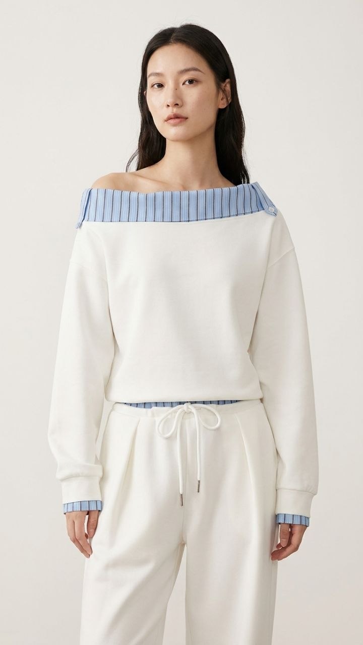 The Sloane Asymmetric Knit Set — Draped Shoulder Top & Wide-Leg Trousers
