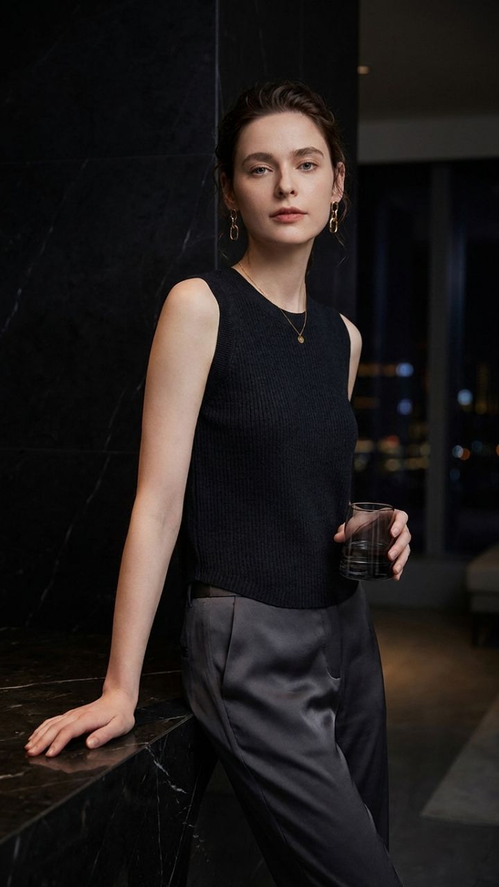 Ribbed Knit Sling Tank — Women's Sleeveless Fitted Top